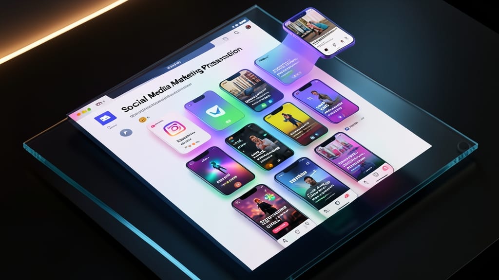3D Social Media Content Slides